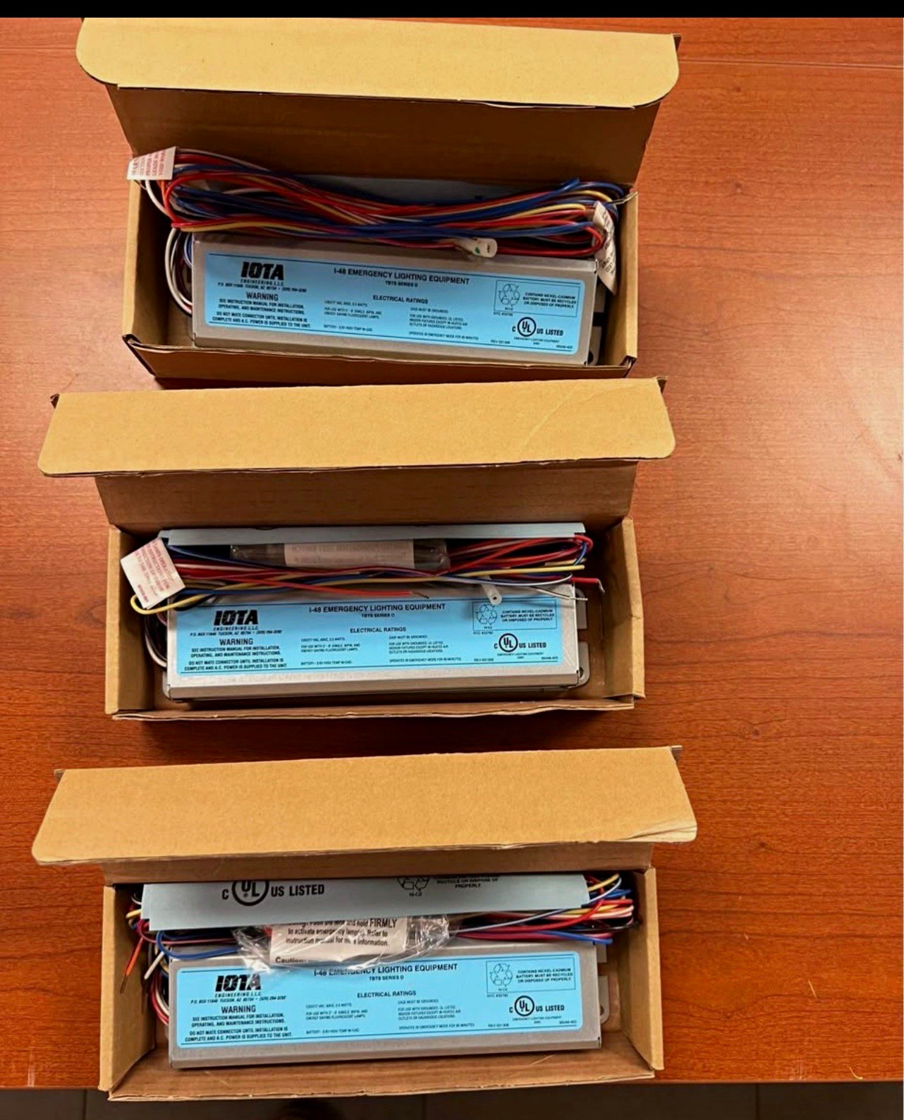 3 each IOTA I-48 Emergency Lighting Equipment Ballast Electrical Component 3 each IOTA I-48 Emergency Lighting Equipment Ballast Electrical Component
