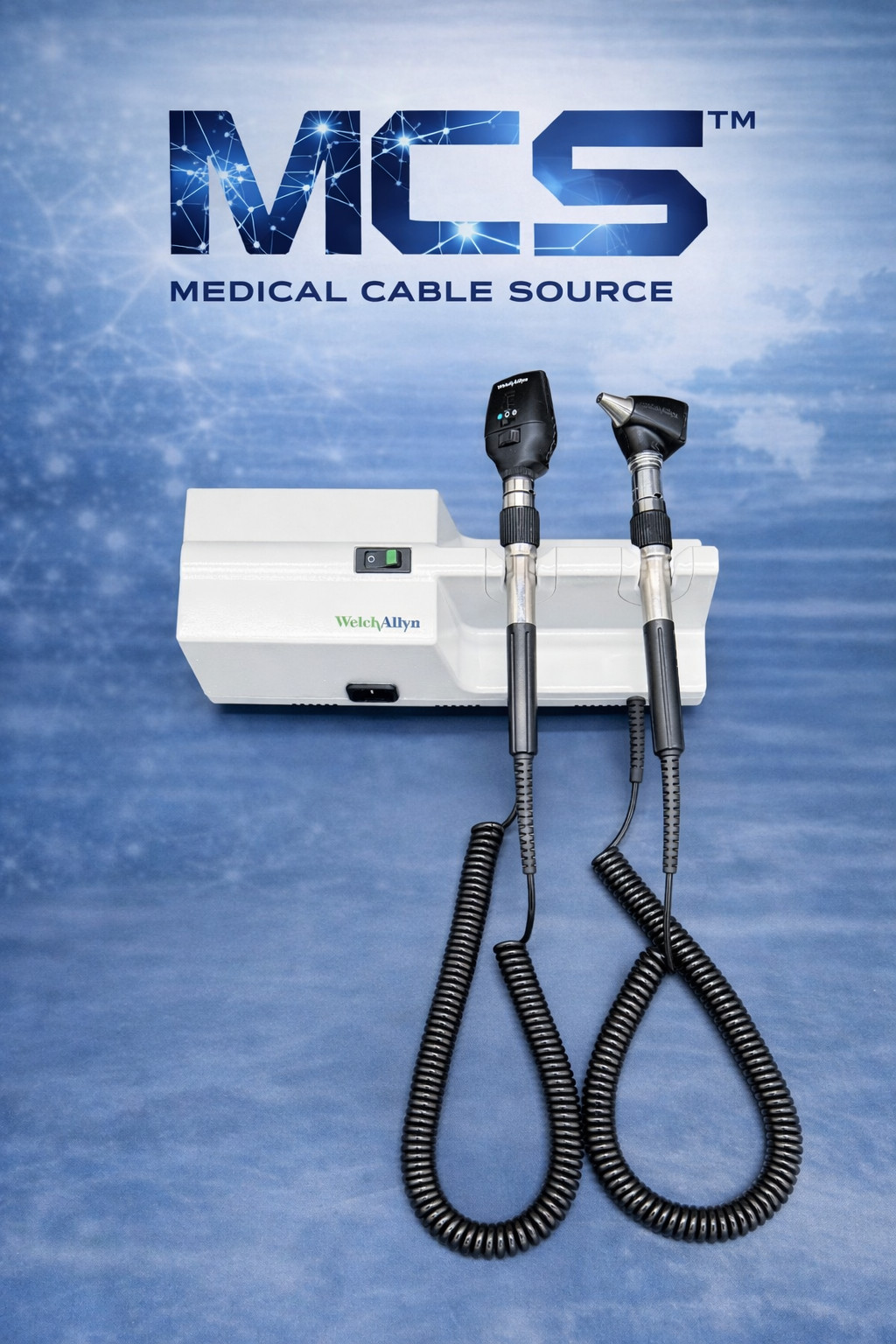 Welch Allyn 767 Wall Transformer with Heads Ophthalmoscope & Otoscope