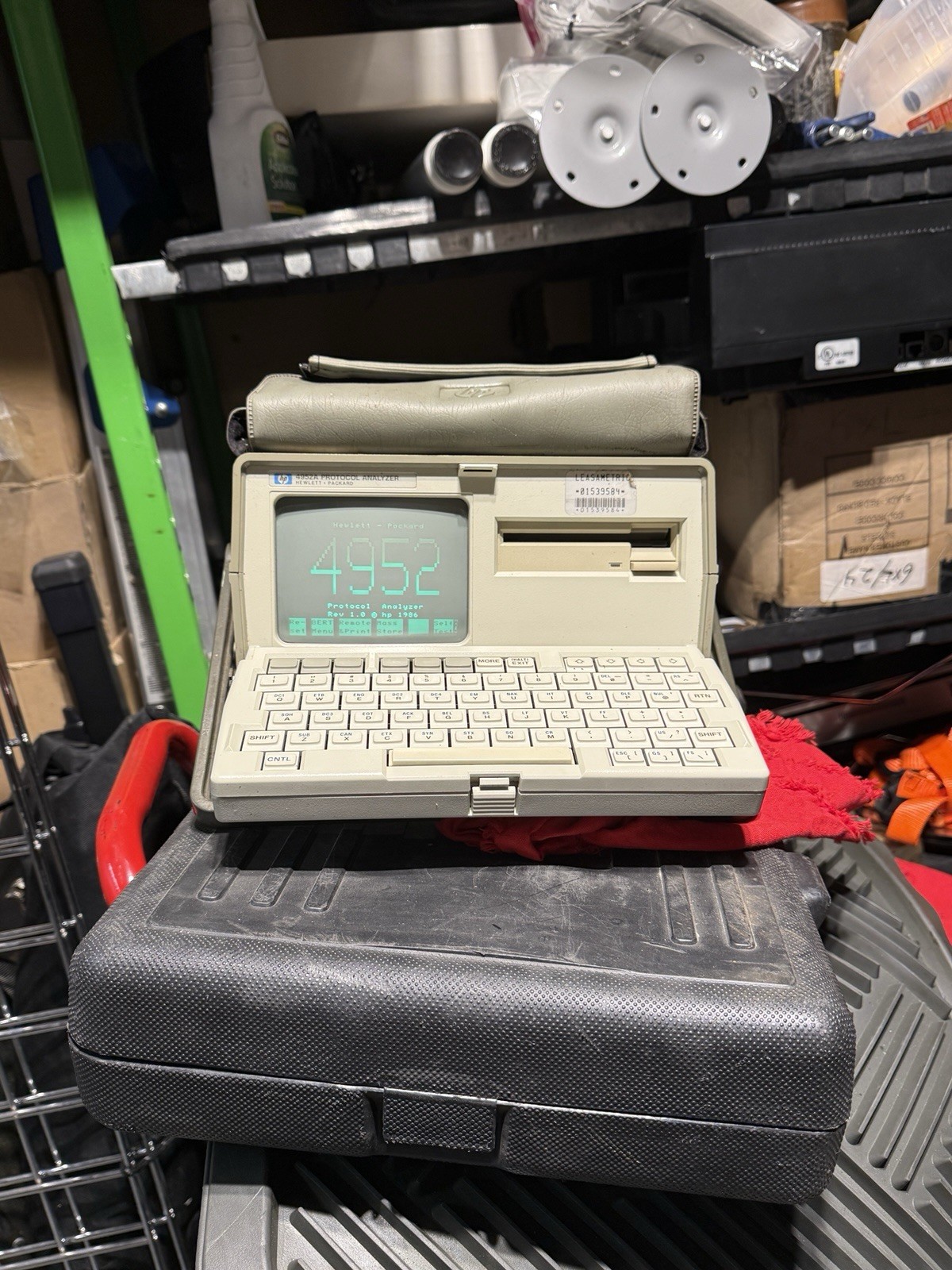 Vintage HP Hewlett-Packard 4952A Protocol Analyzer with Case, Disk & Manual⁠