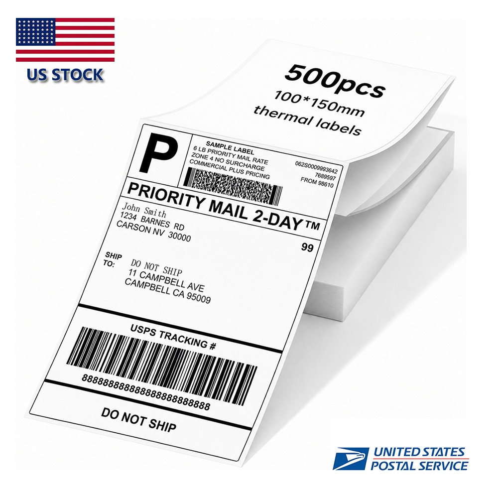 500PCS 4x6 Thermal Shipping Labels Foldable Any Prints Thermal LabelmPaper 500PCS 4x6 Thermal Shipping Labels Foldable Any Prints Thermal LabelmPaper