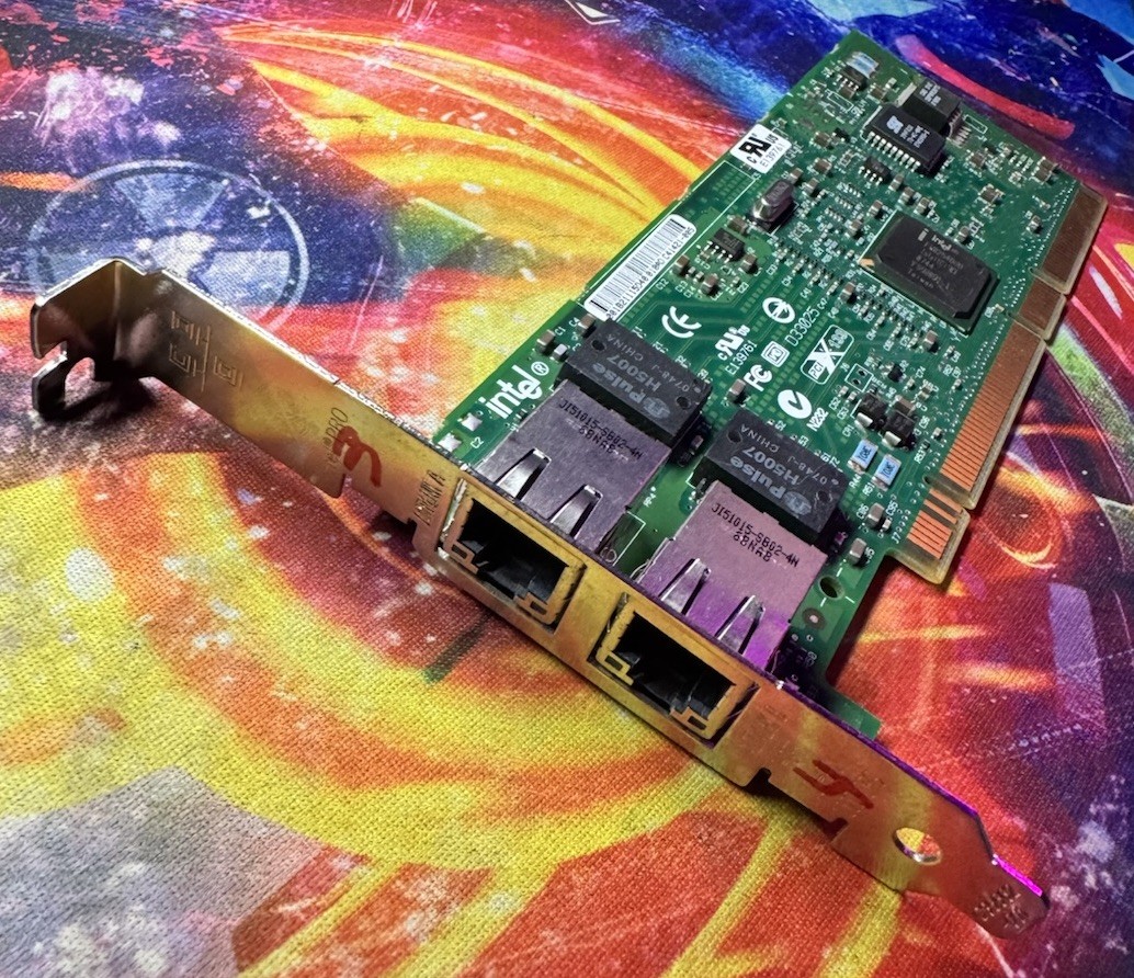 Intel PRO/1000 MT Dual Port Gigabit Server Adapter PCI/PCI-X NIC PWLA8492MT Intel PRO/1000 MT Dual Port Gigabit Server Adapter PCI/PCI-X NIC PWLA8492MT