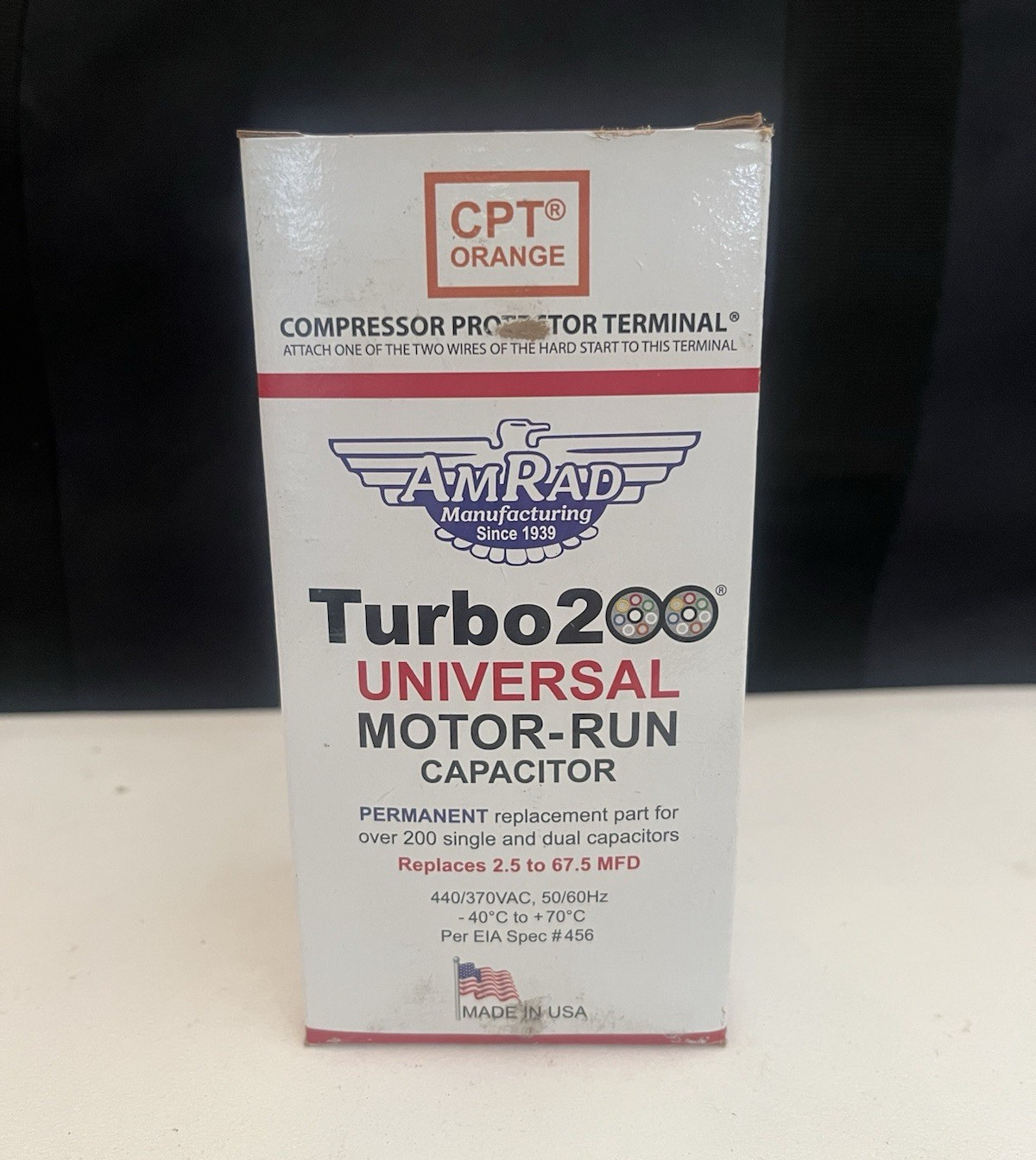AmRad Turbo 200 Motor-Run Capacitor 2.5 to 67.5 MFD 370/440 VAC