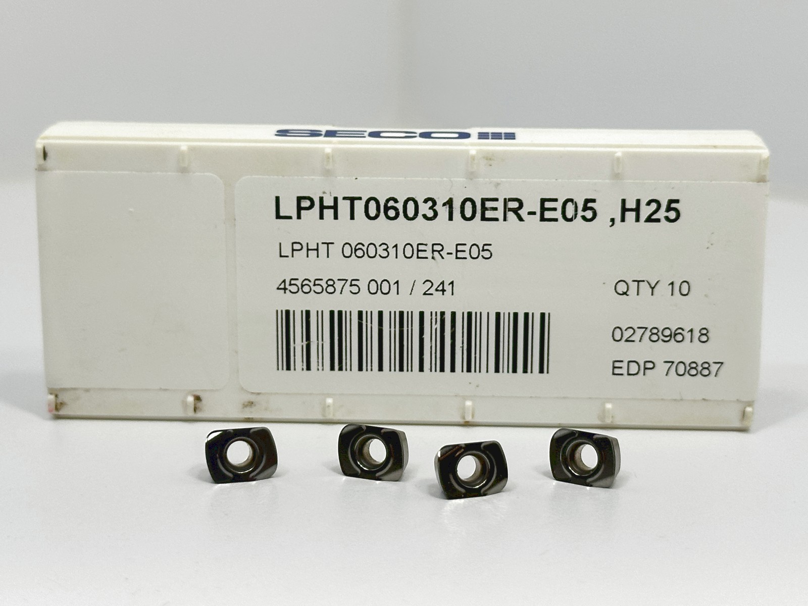 SECO LPHT060310ER-E05 New Carbide Inserts 70887 Grade H25 4pcs SECO LPHT060310ER-E05 New Carbide Inserts 70887 Grade H25 4pcs