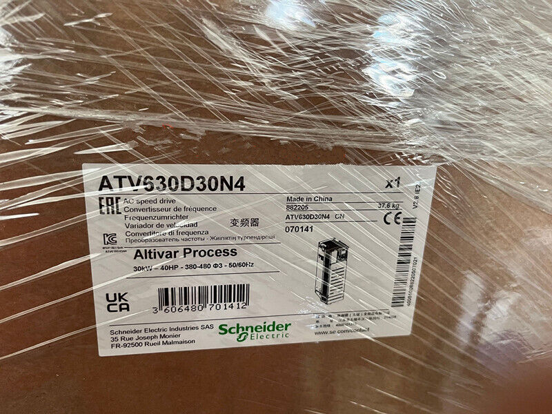 One 100% Brand New Schneider ATV630D30N4 Inverter New In Box