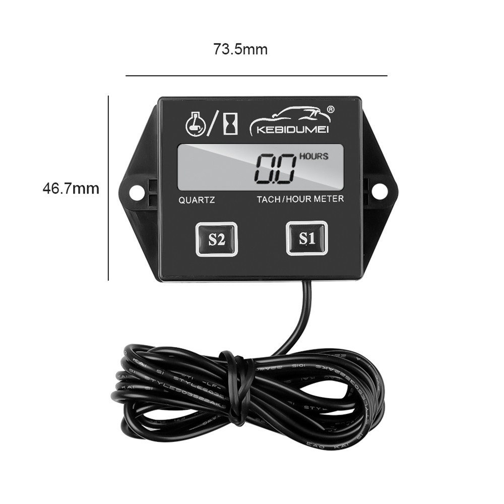 Inductive Tachometer Gauge Engine RPM Meter Engine Tach Hour Meter Digital *** Inductive Tachometer Gauge Engine RPM Meter Engine Tach Hour Meter Digital ***