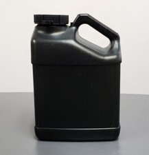 1 Gallon (128oz) F-Style Black Bottle HDPE Jug WITH LID, Fluorinated, 63mm picture
