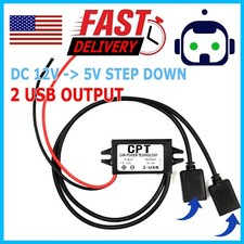 US DC-DC 12V to USB 5V 3A Converter Regulator Step Down for Car GPS Smartphone picture