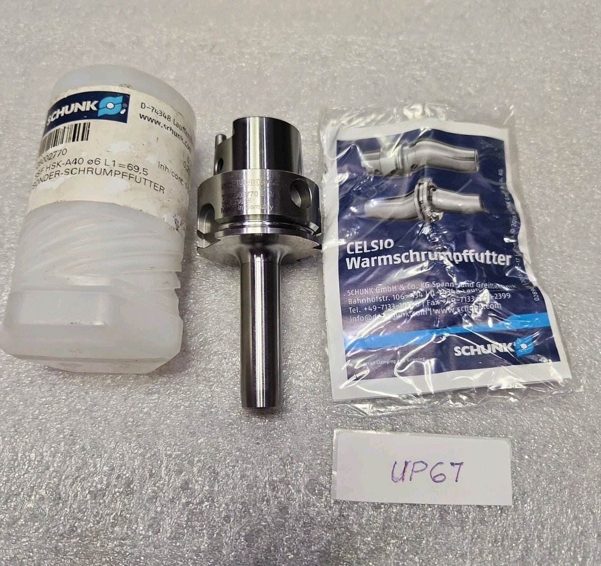 SCHUNK  T26002770 6MM HEAT SHRINK TOOL HOLDER  SSF HSK-A40
