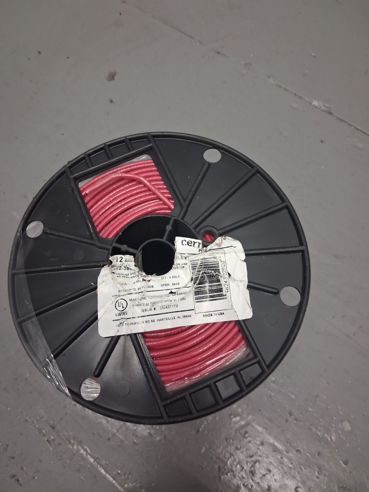 12 AWG Stranded Wire 500 ft (red)