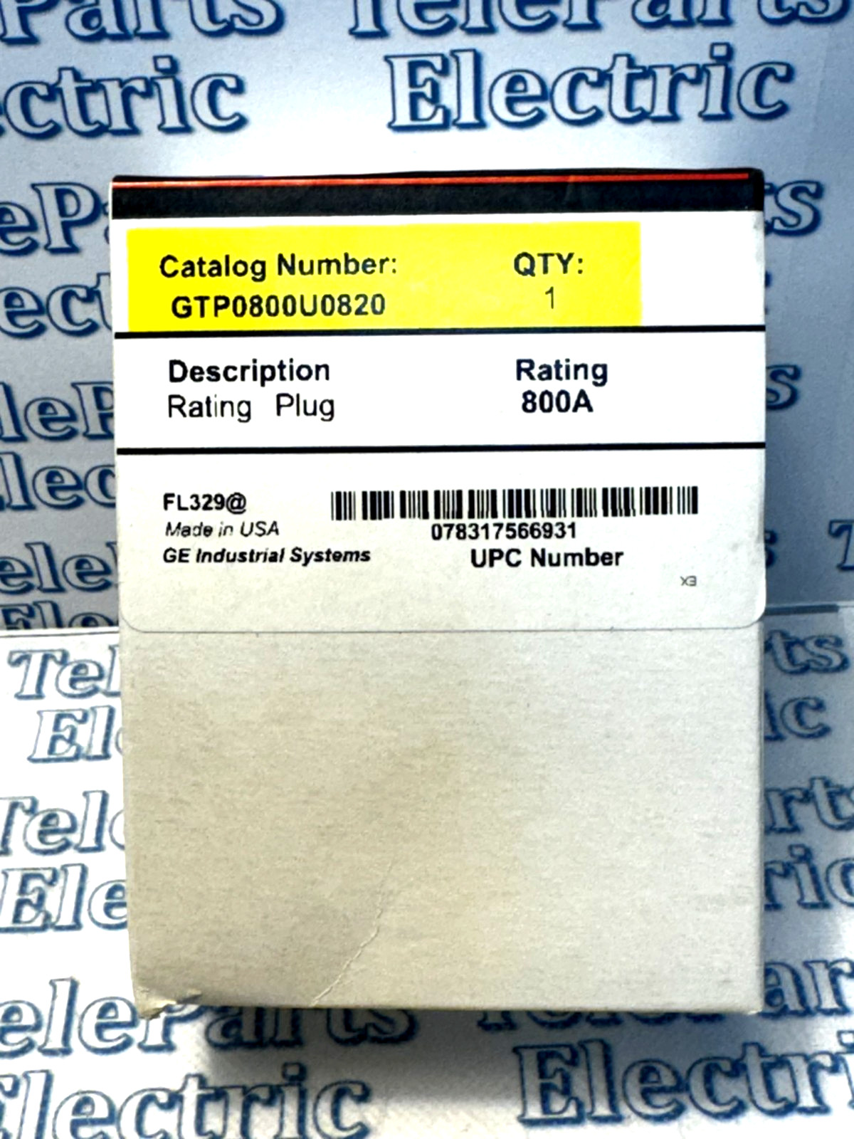 GE ENTELLIGUARD GTP0800U0820 Rating Plug 800 AMP (Stock # Q-23 GE ENTELLIGUARD GTP0800U0820 Rating Plug 800 AMP (Stock # Q-23