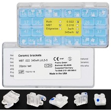 Dental Orthodontic Brackets Ceramic Clear Braces MBT 0.022 345 With Hook 5-5 picture