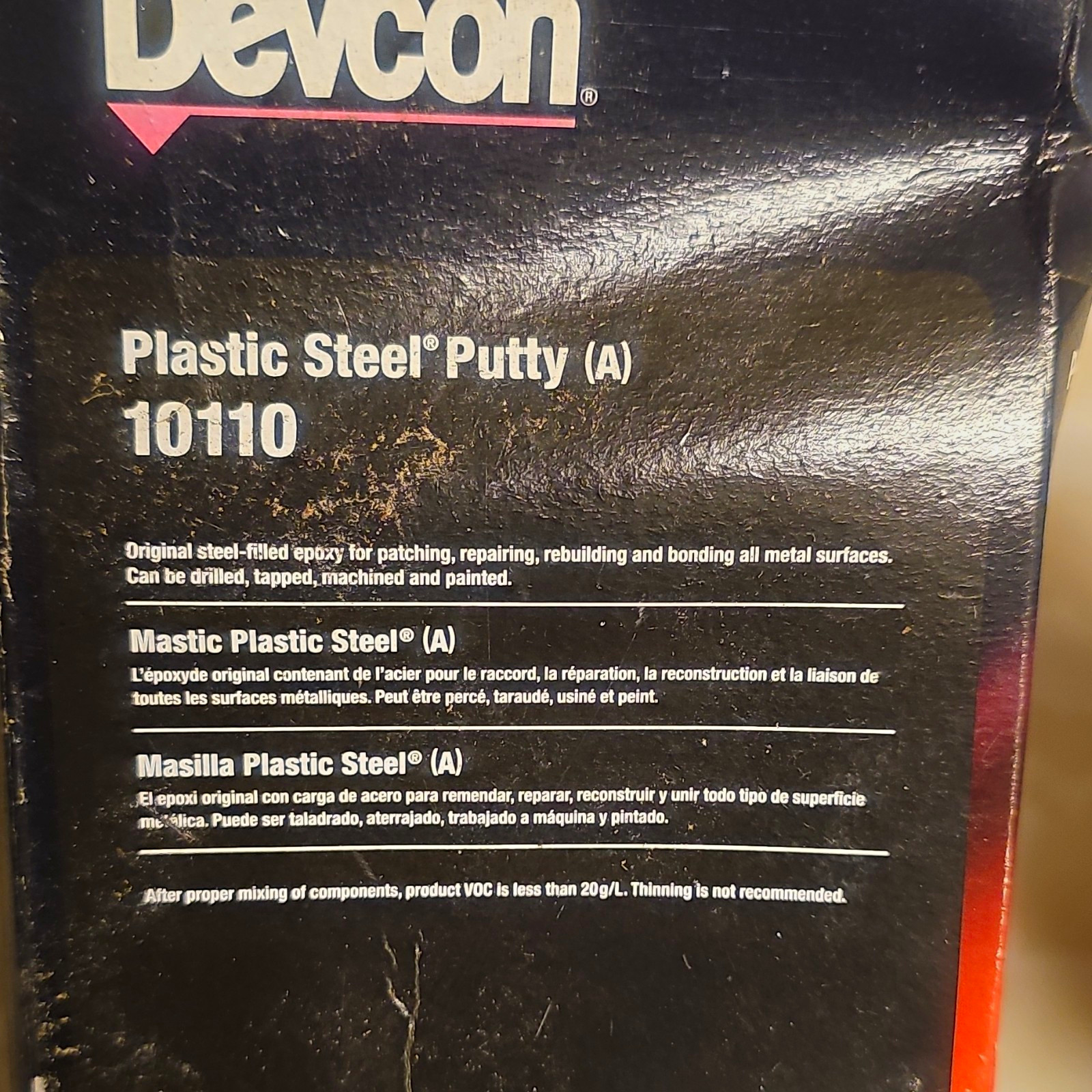 Devcon 10110 Plastic Steel Putty (A) Epoxy Resin & Hardener Kit Exp 03/26/28 Devcon 10110 Plastic Steel Putty (A) Epoxy Resin & Hardener Kit Exp 03/26/28