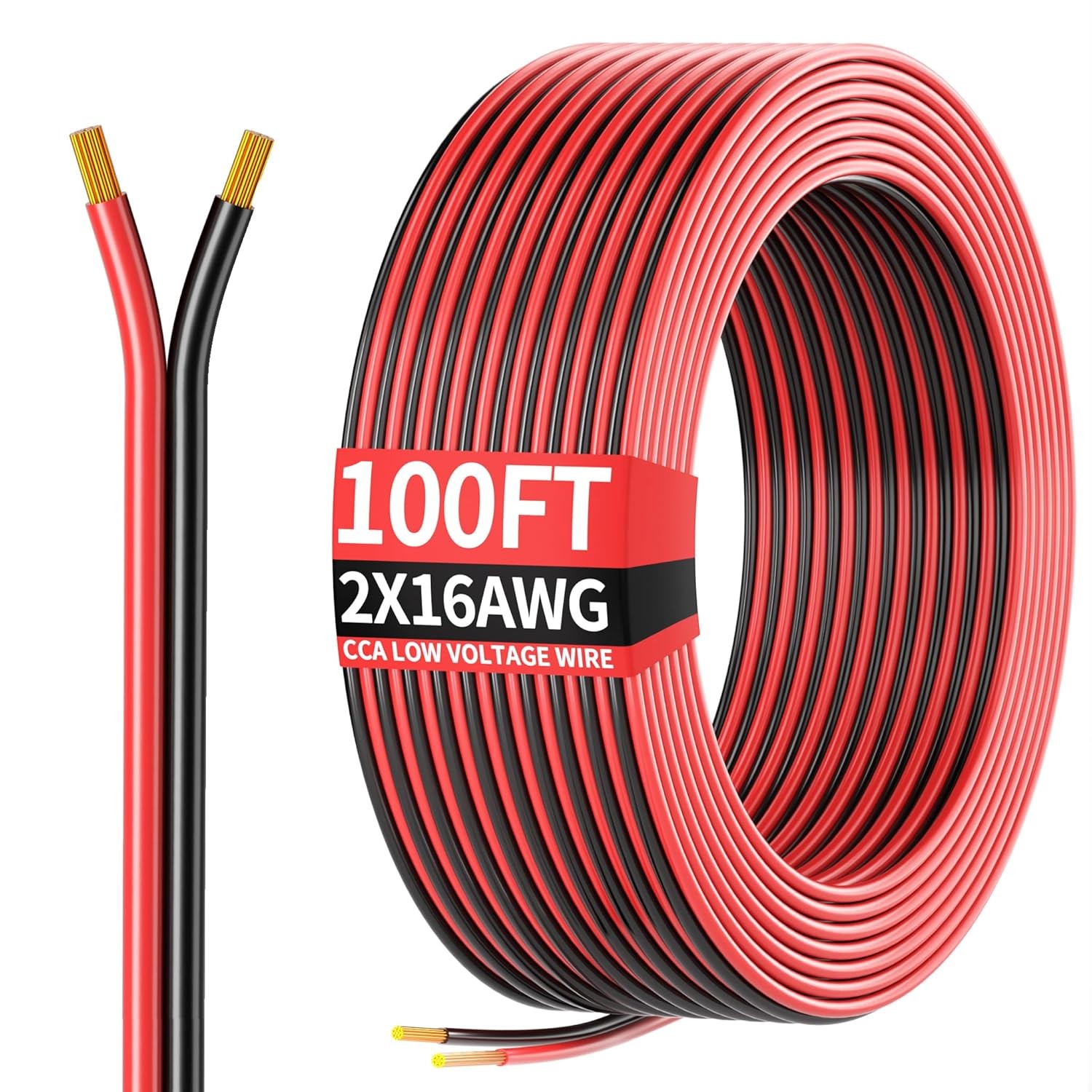 16 Gauge Wire 16awg Automotive Wire Electrical Wire 100ft 2 Conductor Red Black 16 Gauge Wire 16awg Automotive Wire Electrical Wire 100ft 2 Conductor Red Black