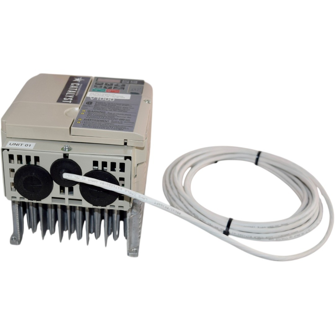 Yaskawa CIMR-VU2A0020FAA V1000 AC Drive 200-240V 3PH 19.6A/17.5A 3.7kW 5HP VFD