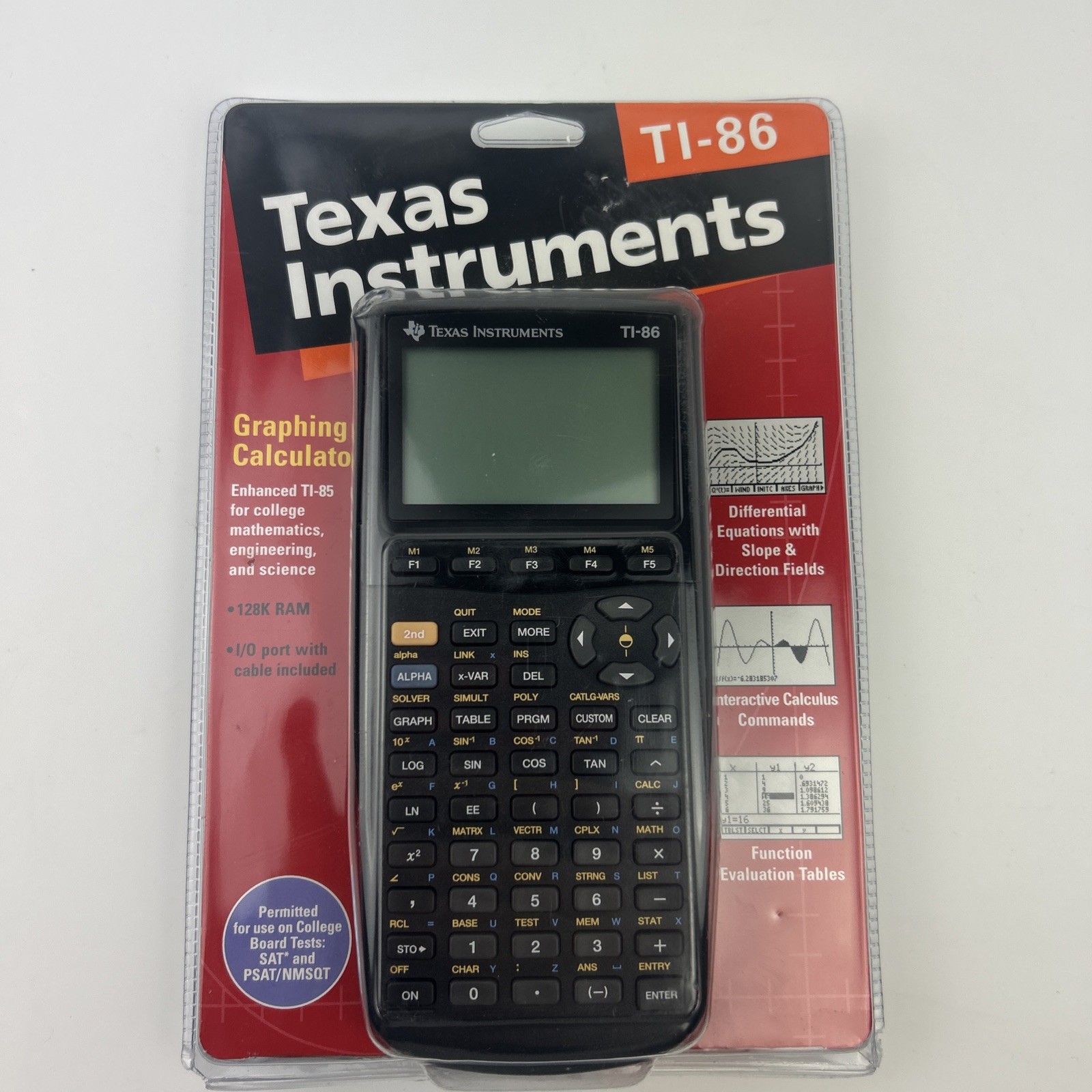 Texas Instruments TI-86 Graphing Calculator NEW SEALED Vintage 1999 NOS in Pkg Texas Instruments TI-86 Graphing Calculator NEW SEALED Vintage 1999 NOS in Pkg