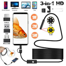 5M 8LEDs Snake Endoscope Borescope 8mm Inspection USB Camera Scope for Android picture