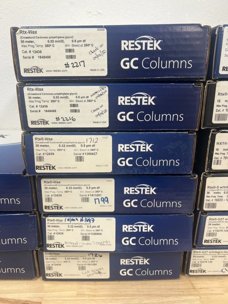 Restek Rtx-Wax GC Capillary Column, 30 m, 0.32 mm ID, 0.50 µm Catalog No. 12439