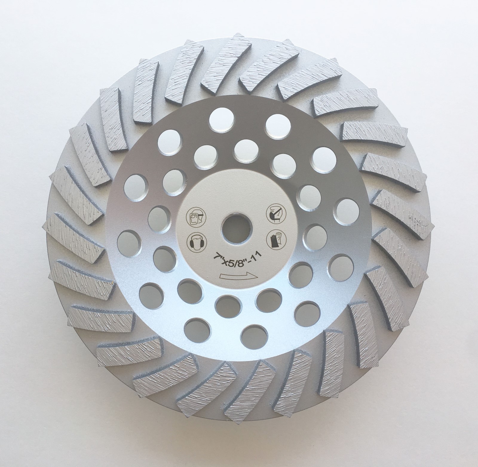 3PCS 7” 24 Turbo Segments Professioal Diamond Grinding Cup Wheel-PREMIUM QUALITY