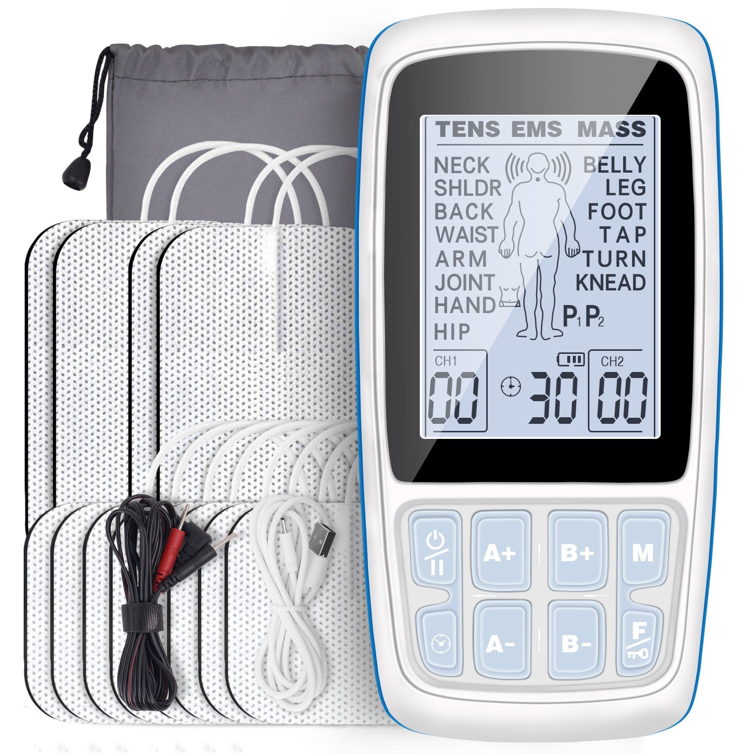 TENS EMS Unit, FDA Cleared Electronic Muscle Stimulator for Pain Relief Therapy TENS EMS Unit, FDA Cleared Electronic Muscle Stimulator for Pain Relief Therapy