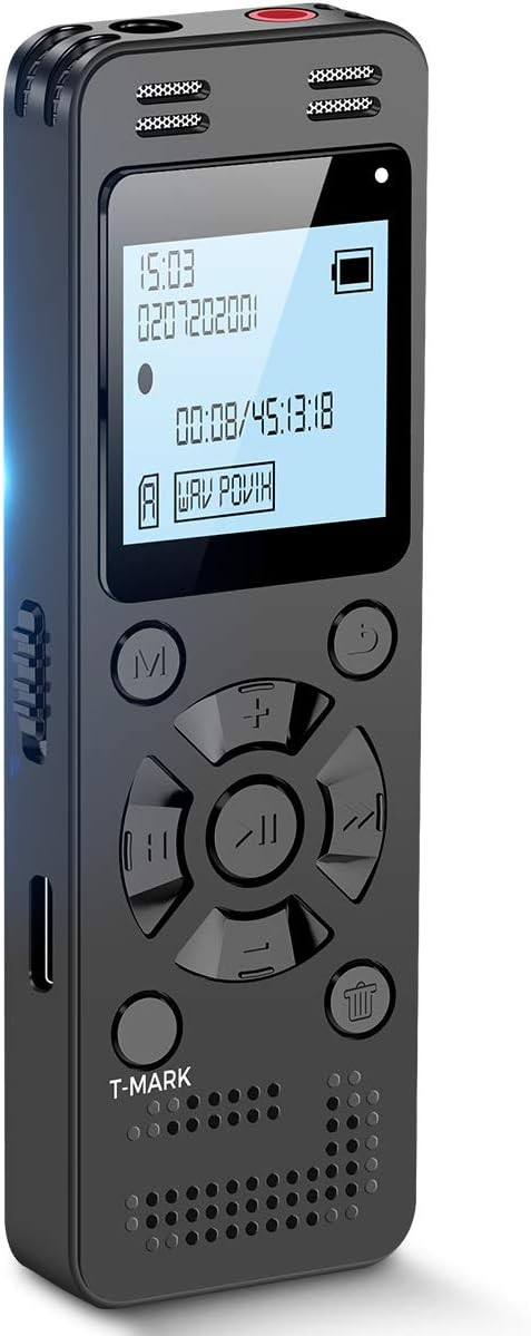 128GB Digital Voice Recorder Voice Activated for Lectures Meetings Hours