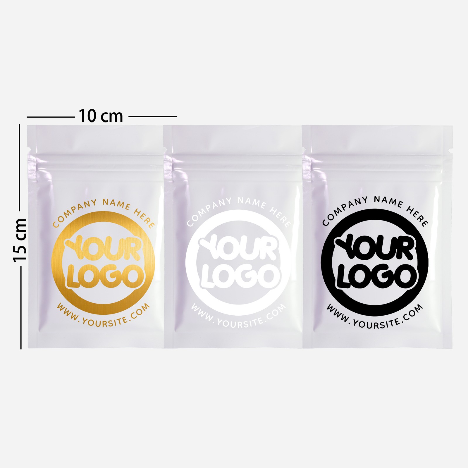 Custom Logo Mylar Pouches Personalized Stand Up Bags Food Grade Snack Herb Pack