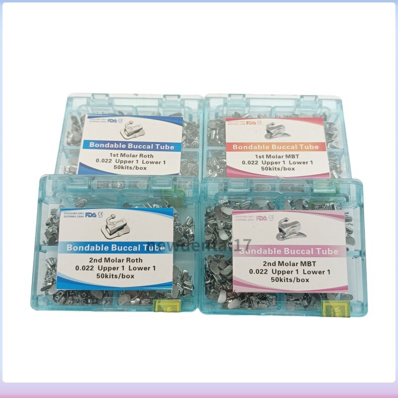 Dental Orthodontic Buccal Tubes Molar brackets Bondable Non-con 1st 2nd Roth/MBT Dental Orthodontic Buccal Tubes Molar brackets Bondable Non-con 1st 2nd Roth/MBT