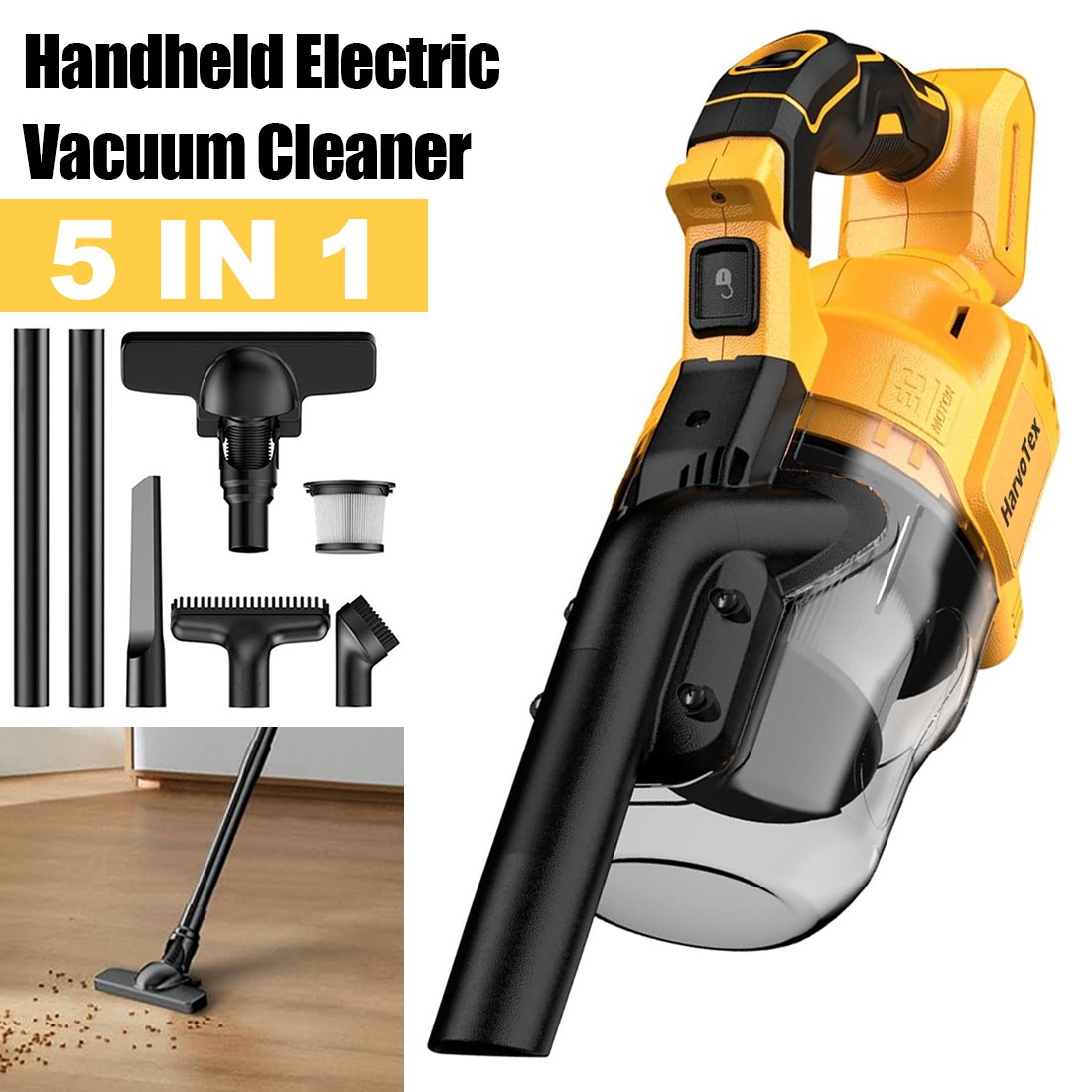 Cordless Vacuum for DeWalt 20V Battery,5 in 1 Handheld Electric Vacuum Cleaner Cordless Vacuum for DeWalt 20V Battery,5 in 1 Handheld Electric Vacuum Cleaner