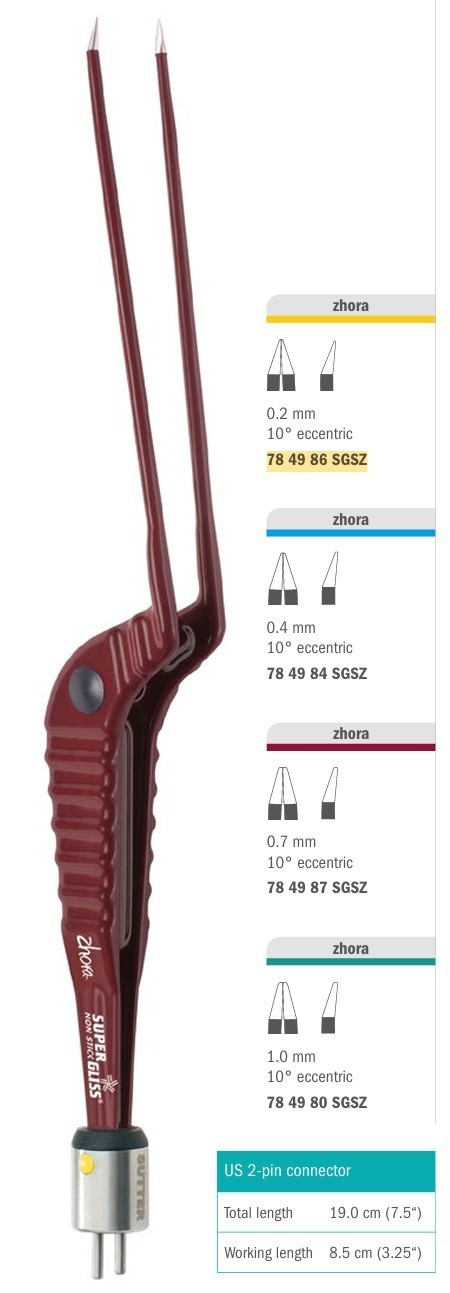 Sutter 78 49 86 SGSZ - Bipolar Forceps SuperGliss non-stick 19.0 cm, bayonet tip Sutter 78 49 86 SGSZ - Bipolar Forceps SuperGliss non-stick 19.0 cm, bayonet tip