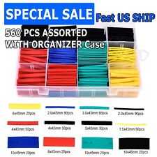 560Pcs HEAT SHRINK Tubing Insulation Shrinkable Tube 2:1 Wire Cable Sleeve W BOX picture