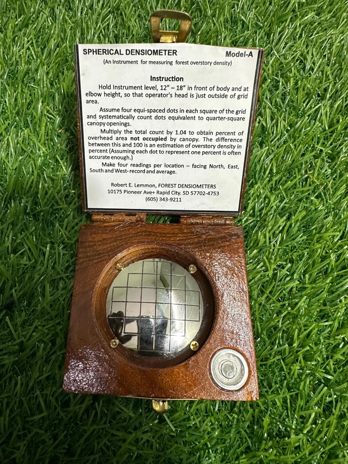 Scientific Antique Forestry Spherical Vintage Densiometer tool Crown Convex Gift Scientific Antique Forestry Spherical Vintage Densiometer tool Crown Convex Gift
