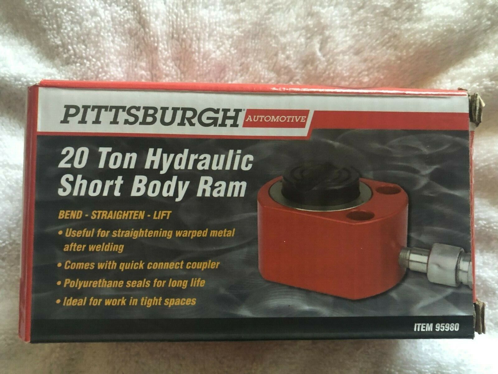 New In Box Pittsburgh 20 Ton Short Body Ram Bend Straighten Lift Welding