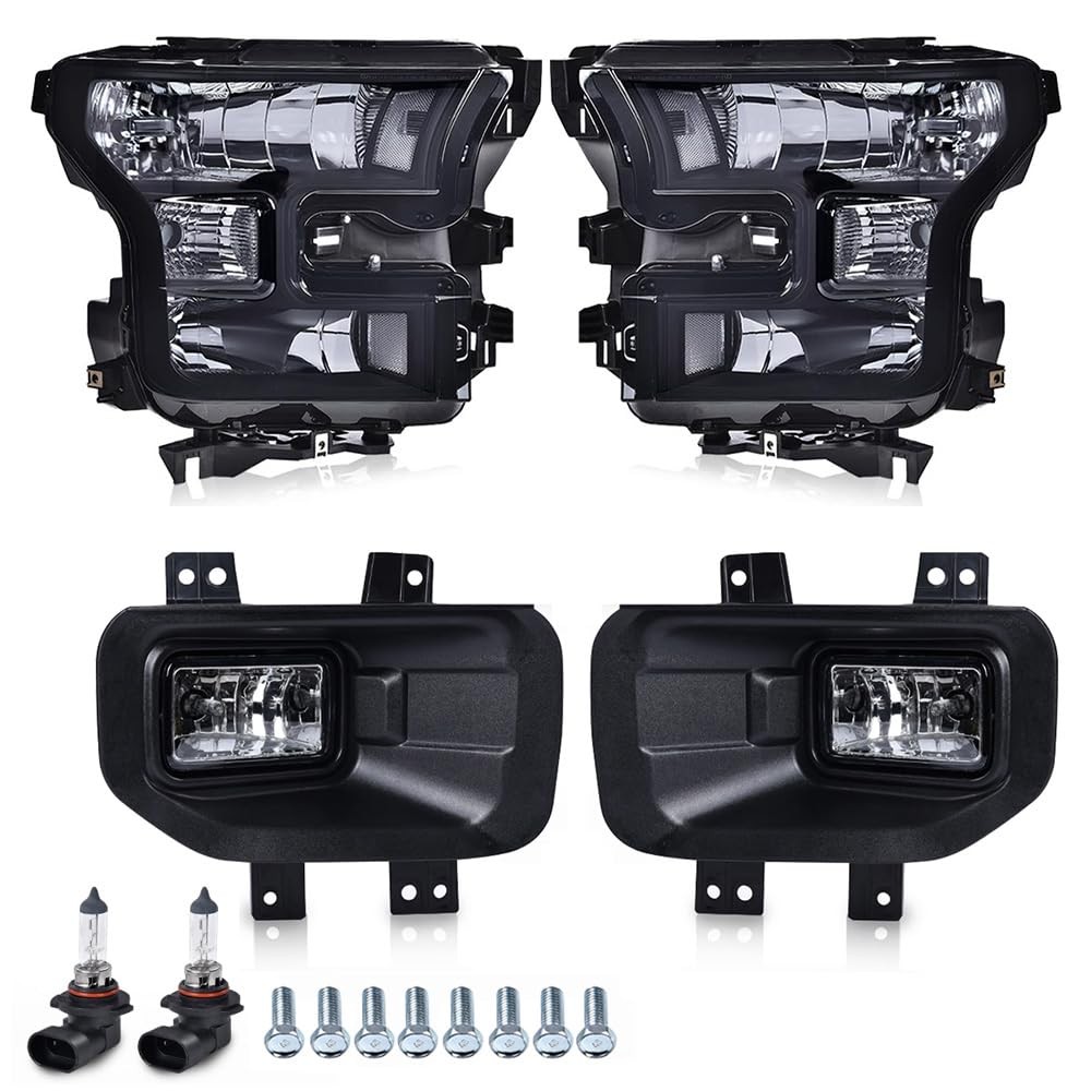 Front Headlights Headlamps Clear Lens Black Housing Clear Front Headlights Headlamps Clear Lens Black Housing Clear