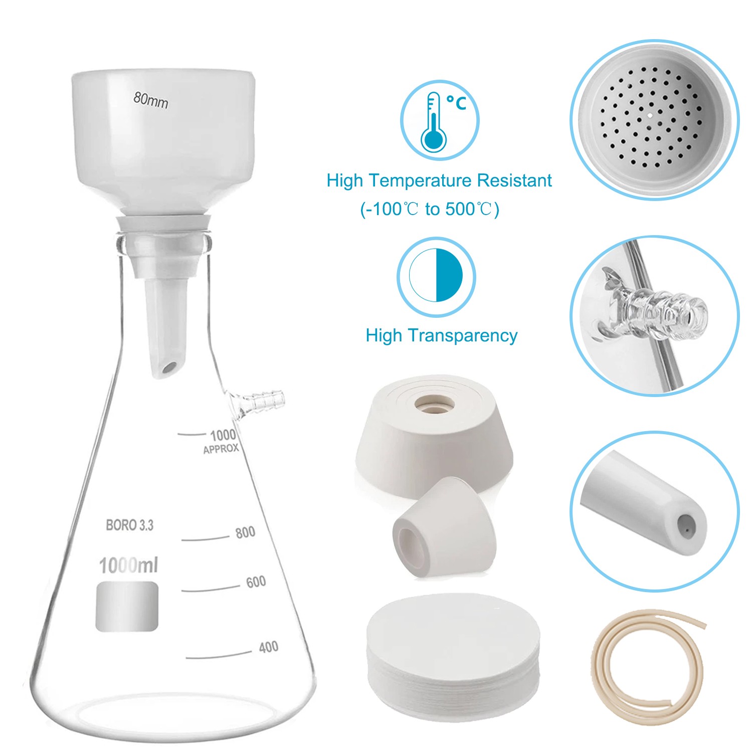 buchner funnel filtering kit vacuum filter flask set with 1000ml filter bott buchner funnel filtering kit vacuum filter flask set with 1000ml filter bott