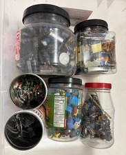 Massive 9.5lb+ Electronic Components Lot - ICs, Capacitors, Resistors, Transform picture
