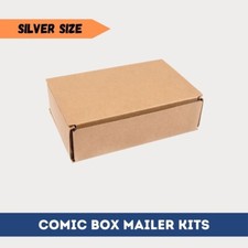 Gemini Comic Book Box Mailer Heavy Duty Shipping Storage Boxes - Silver Size picture