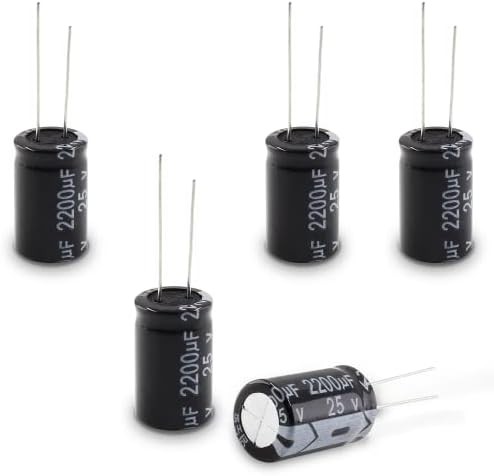 25v 2200uf Aluminum Radial Electrolytic Capacitor, 5 PC | 13 x 21mm, For TV, LCD