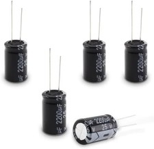 25v 2200uf Aluminum Radial Electrolytic Capacitor, 5 PC | 13 x 21mm, For TV, LCD picture
