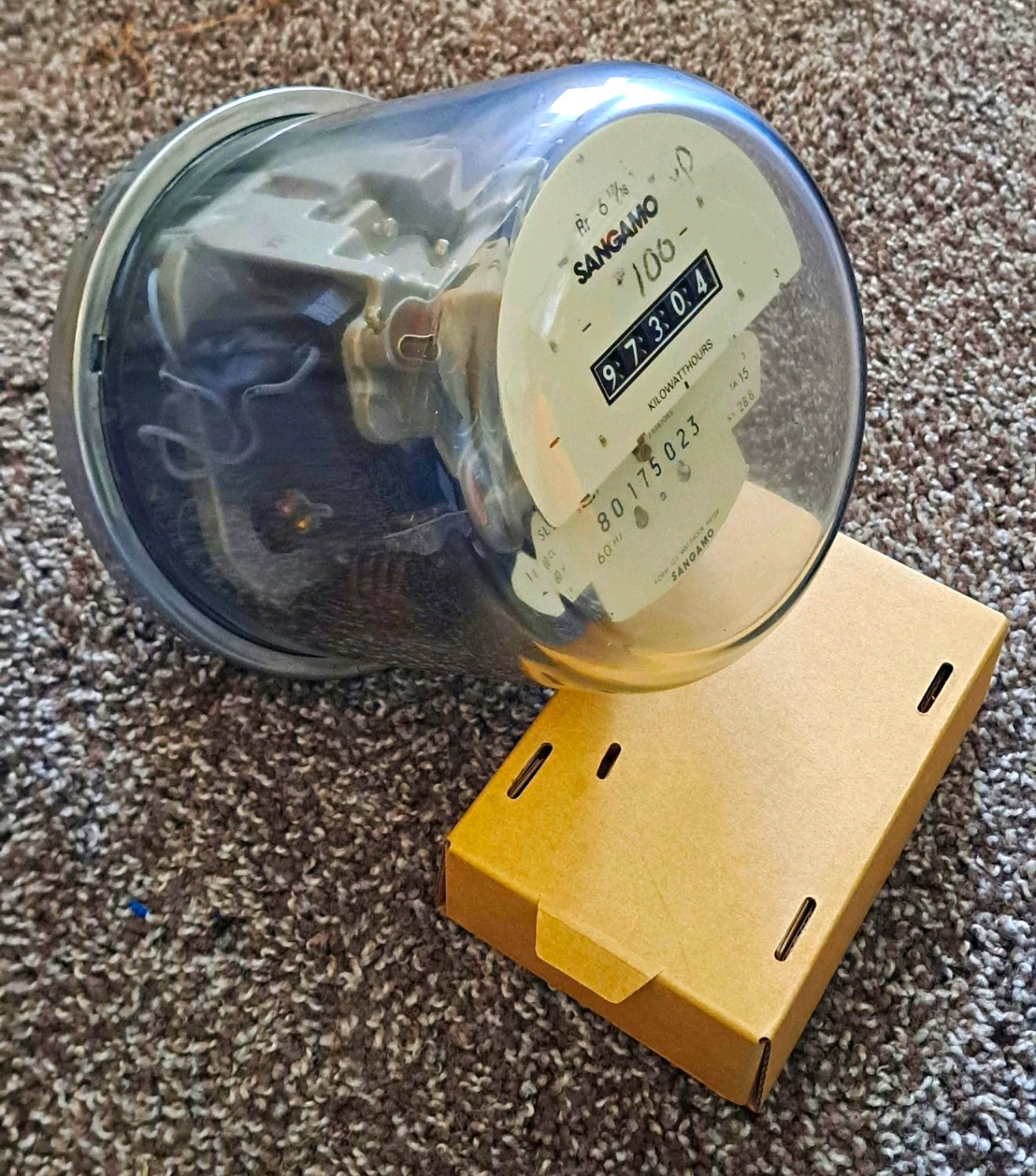 Vintage Sangamo SL2S 480V Form 12S Kilowatt Hour Electric Meter 100CL