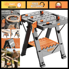 Portable Folding Workbench Table 2-in-1, Includes 2 Clamps & 6 Bench Dogs, Compa picture