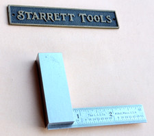 Rare Antique The L.S. STARRETT  3” Long Graduated Steel Square. USA Made 🇺🇸 picture