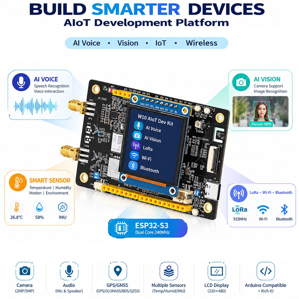 AIoT Development Board ESP32-S3 AI Vision Voice Smart Hardware WiFi LoRa Arduino AIoT Development Board ESP32-S3 AI Vision Voice Smart Hardware WiFi LoRa Arduino