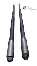 Set of 2 Bale Spikes / Spear / Hay Tines with Nut and Sleeve 43