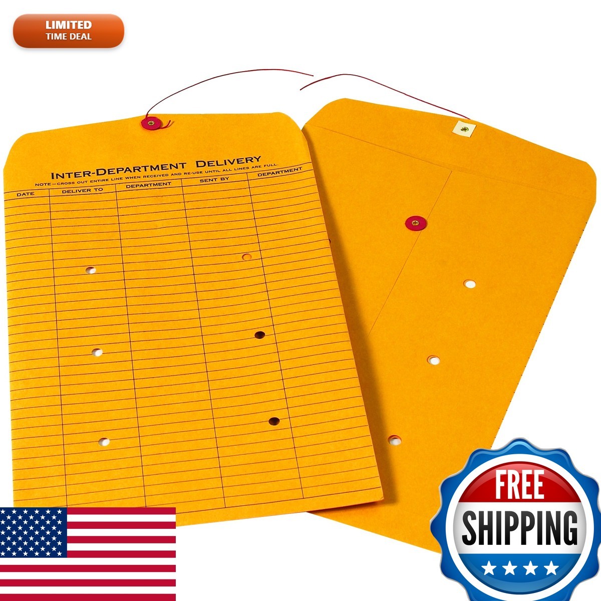 Ship Now Supply SNEN1092 Inter-Department Envelopes 10x15 Kraft (100)