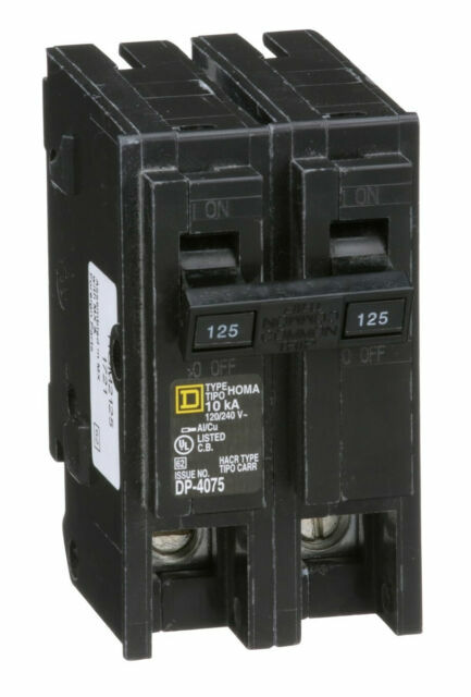 Square D HOM2125 125 A Miniature Circuit Breaker. ***Lot of 4.**** Square D HOM2125 125 A Miniature Circuit Breaker. ***Lot of 4.****