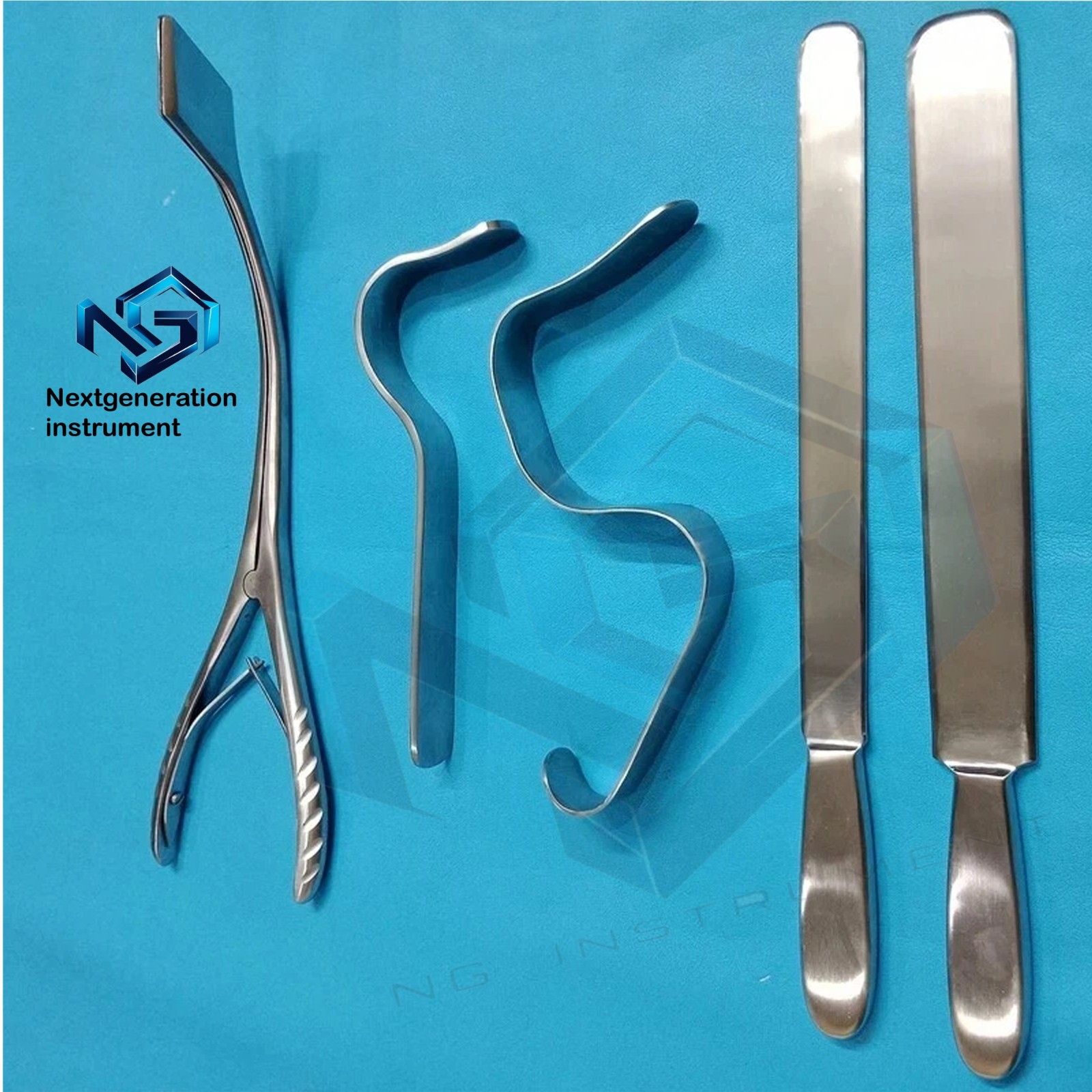 Gonzalez Detacher Set Duckbill Gluteal Dissector  Plastic Surgical Kit Steel Set