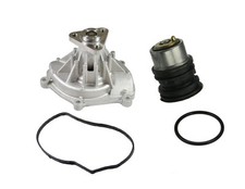 Coolant Thermostat + Water Pump Kit Compatible with PORSCHE Panamera Cayenne ... picture
