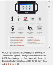 VEVOR VEVOR-CL200 Pipe Water Leak Detector with 7