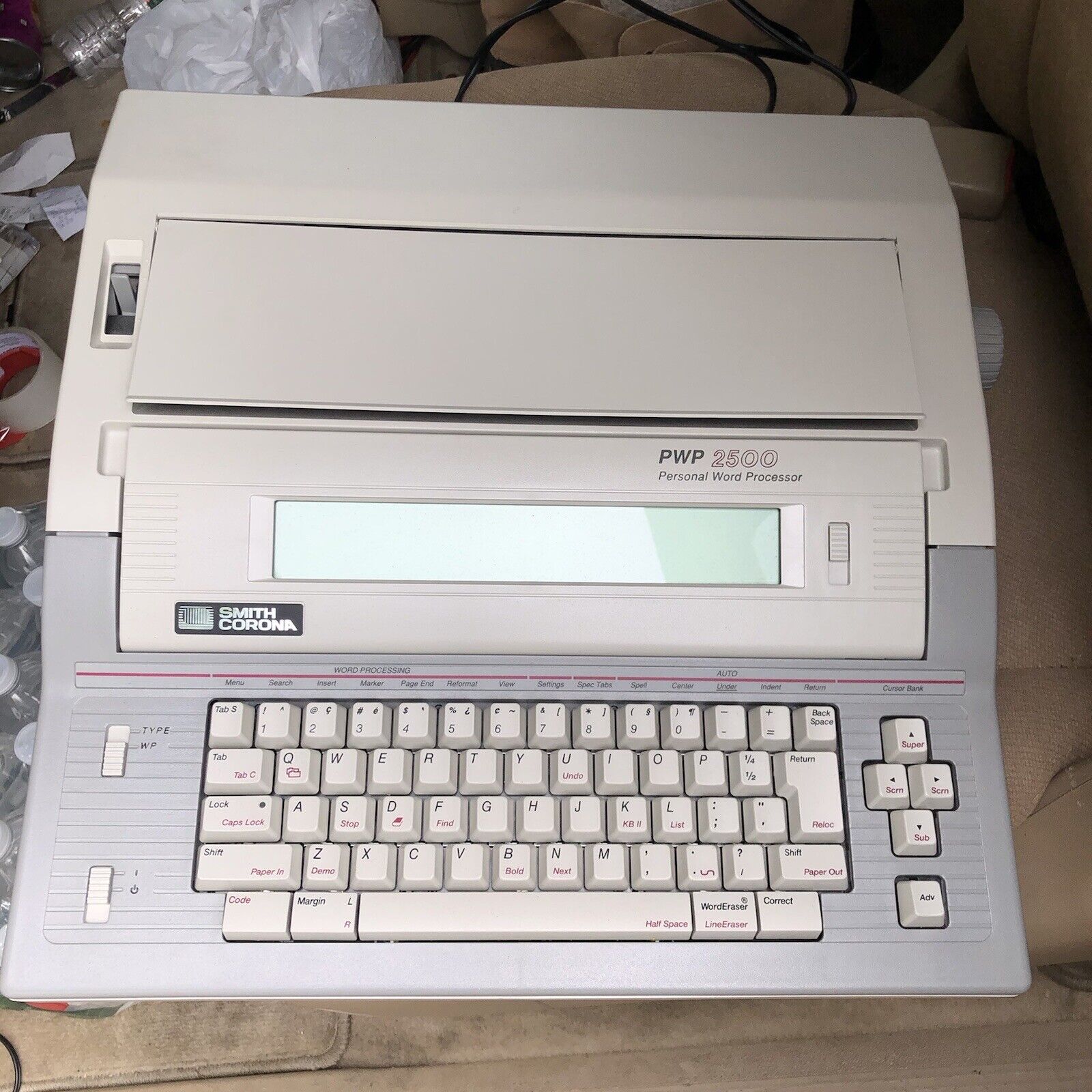 Smith Corona PWP 2500 word processor typewriter printer No Memory  
