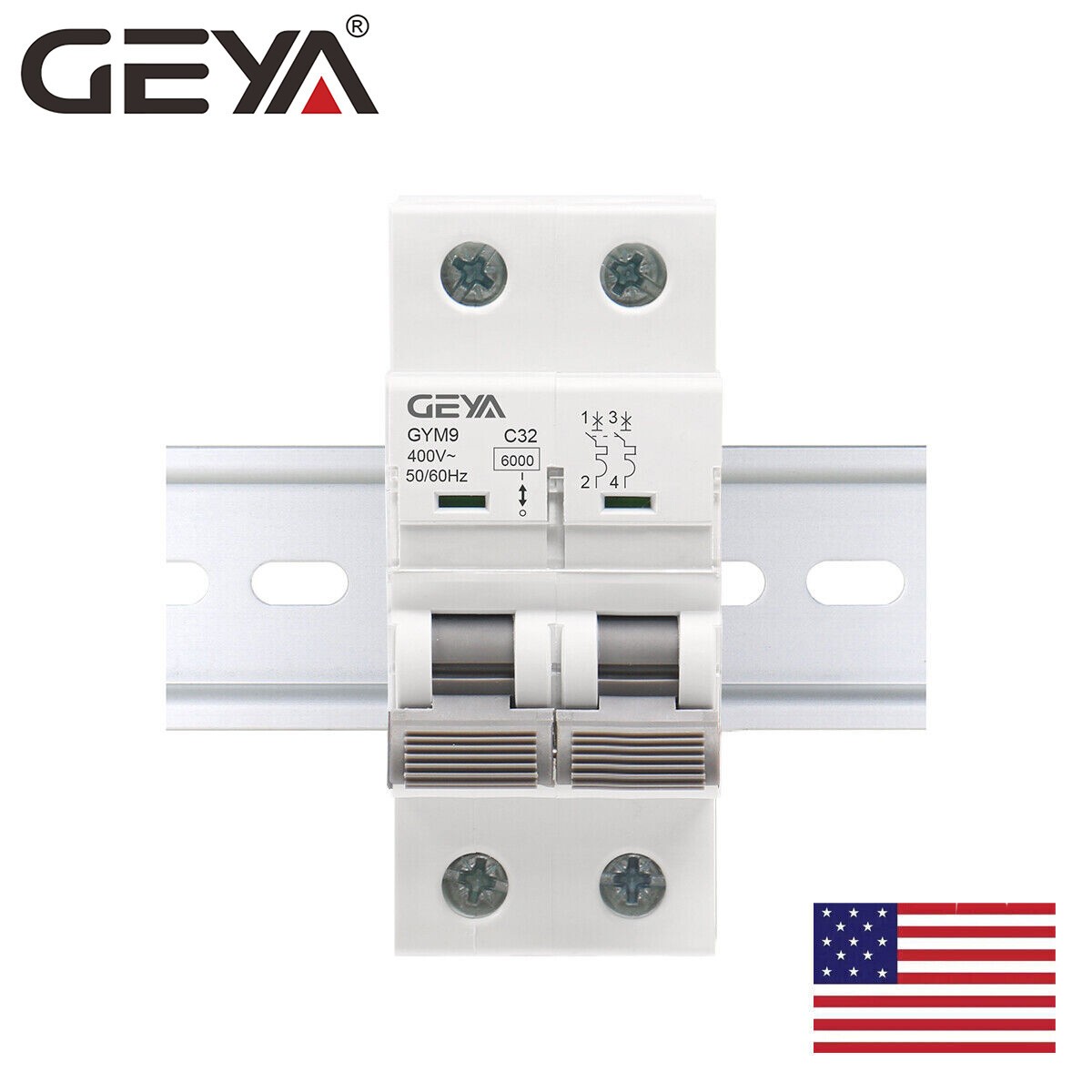 GEYA AC MCB Mini Circuit Breaker 2Pole 6kA 6/10/16/25/32/40/50/63A 110/120V GEYA AC MCB Mini Circuit Breaker 2Pole 6kA 6/10/16/25/32/40/50/63A 110/120V