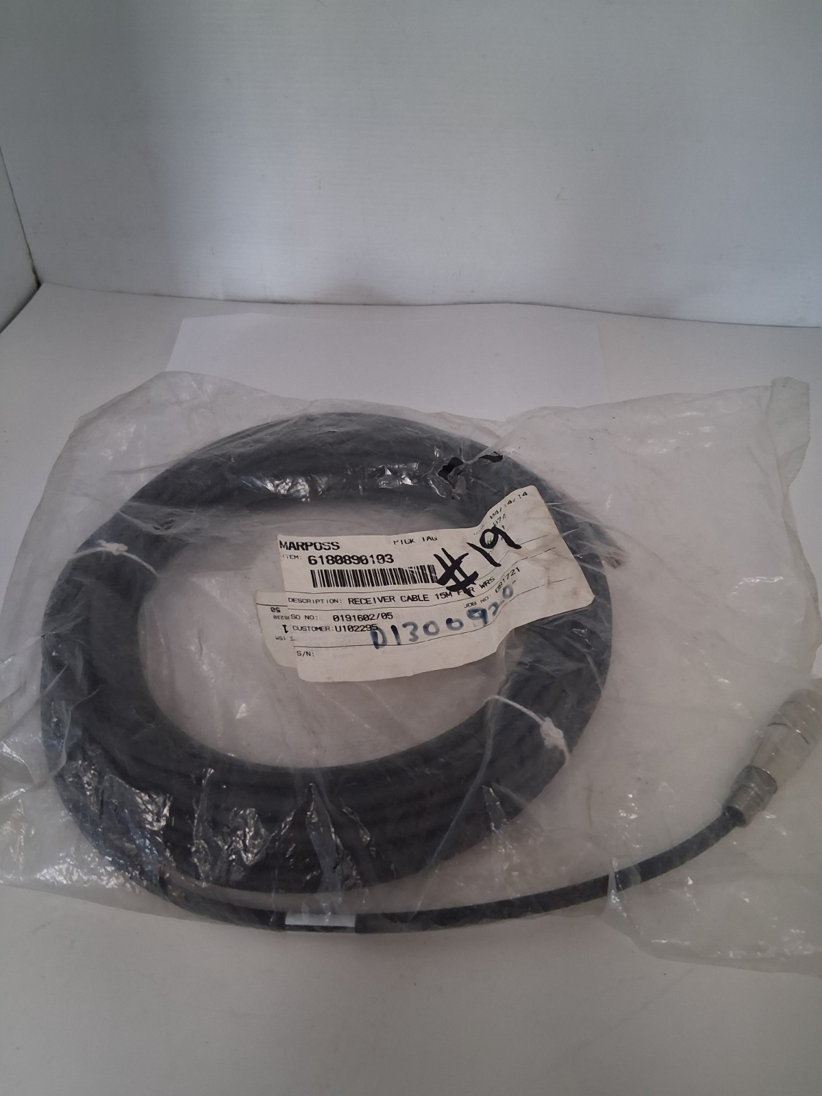 MARPOSS 6180890103 RECEIVER CABLE 15M NIB MARPOSS 6180890103 RECEIVER CABLE 15M NIB
